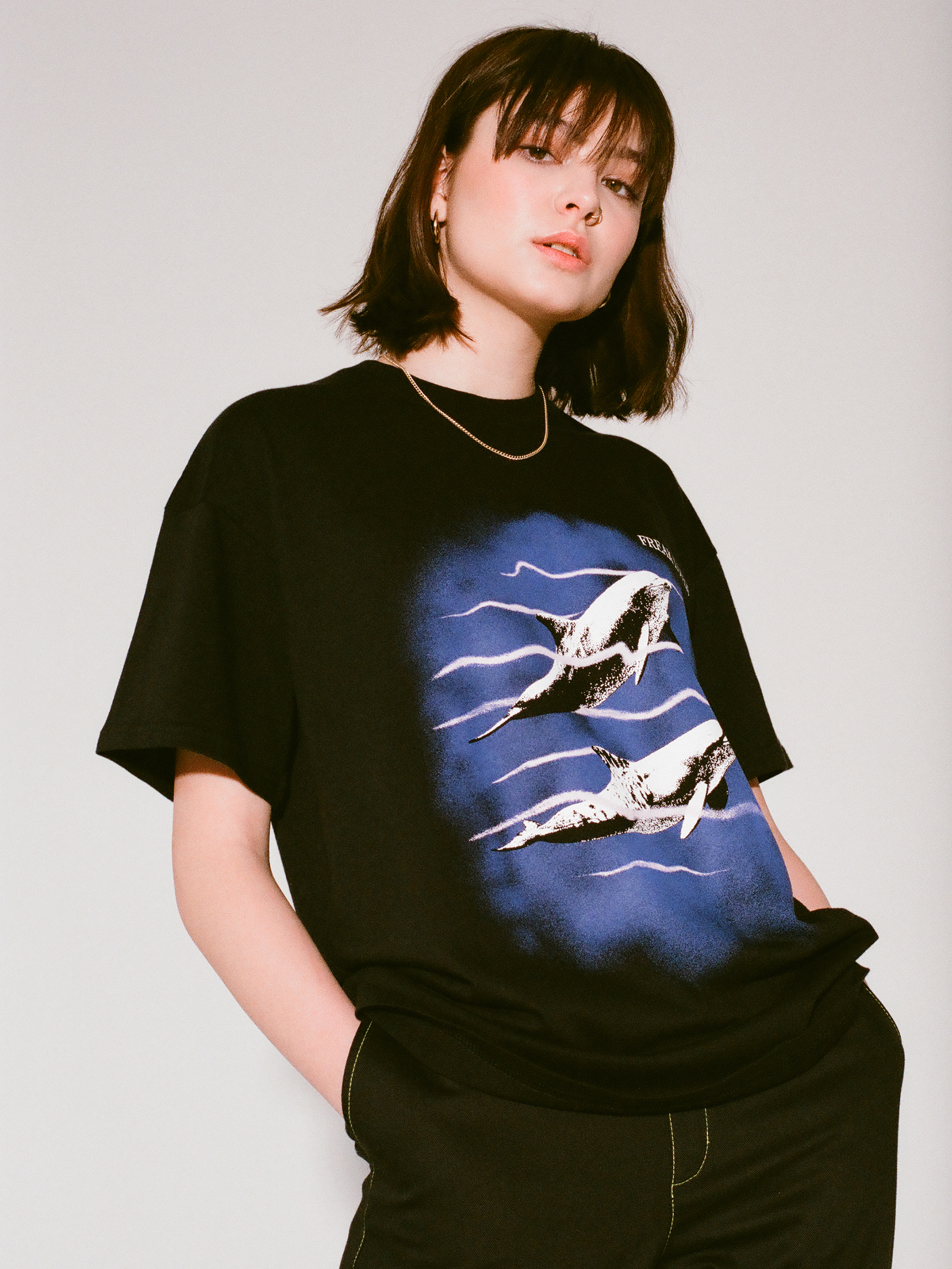 DOLPHINS LOVE OVERSIZED TEE