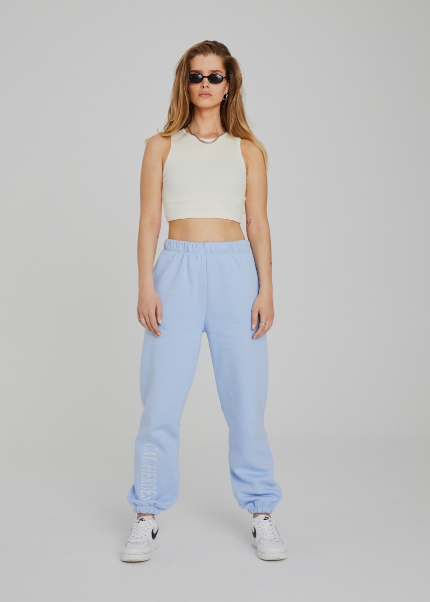 Conditional - Womens Unisex Organic Sweat Pants - Sky Blue - Afends US.