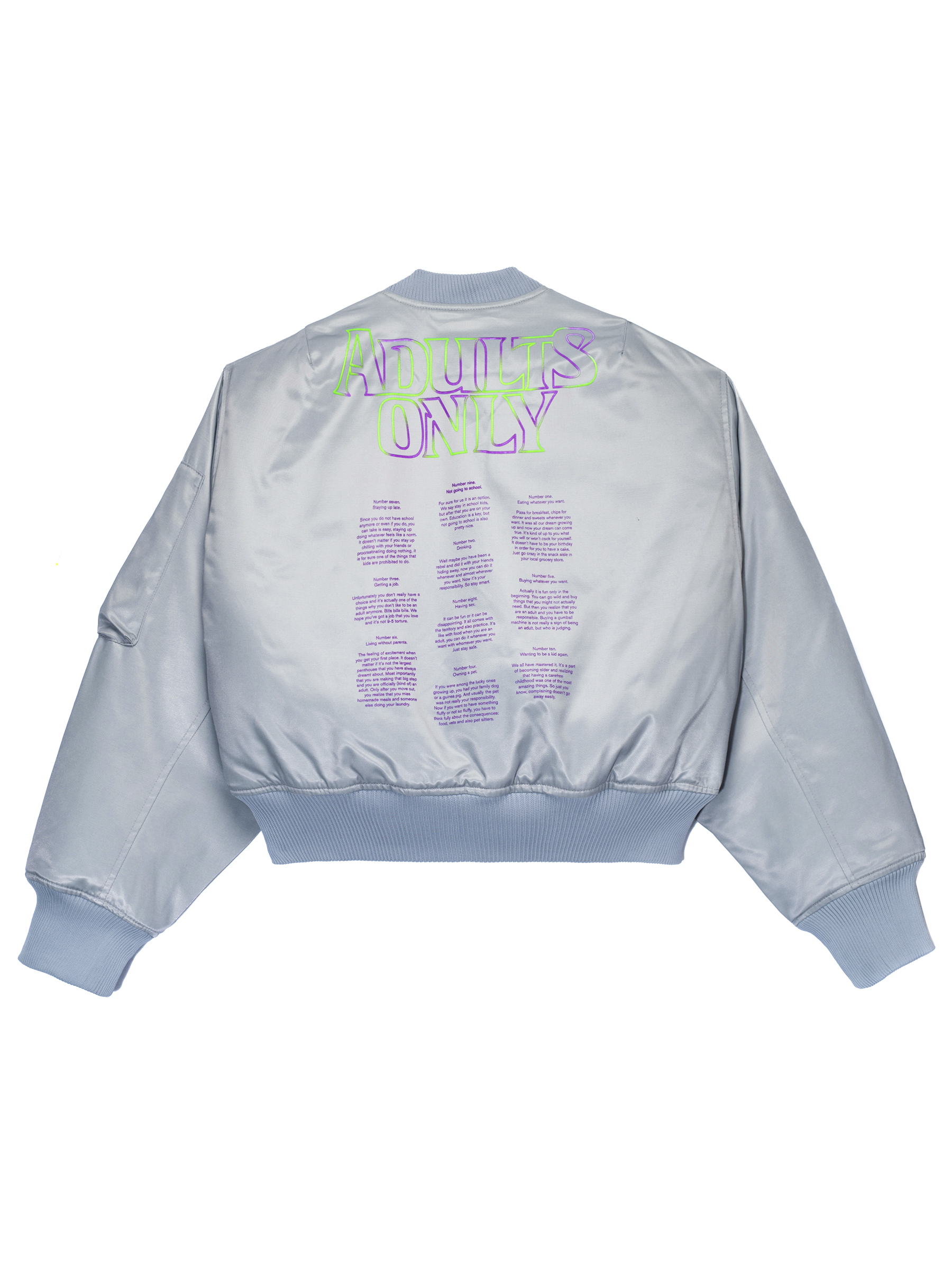 ADULTS ONLY BOMBER JACKET 