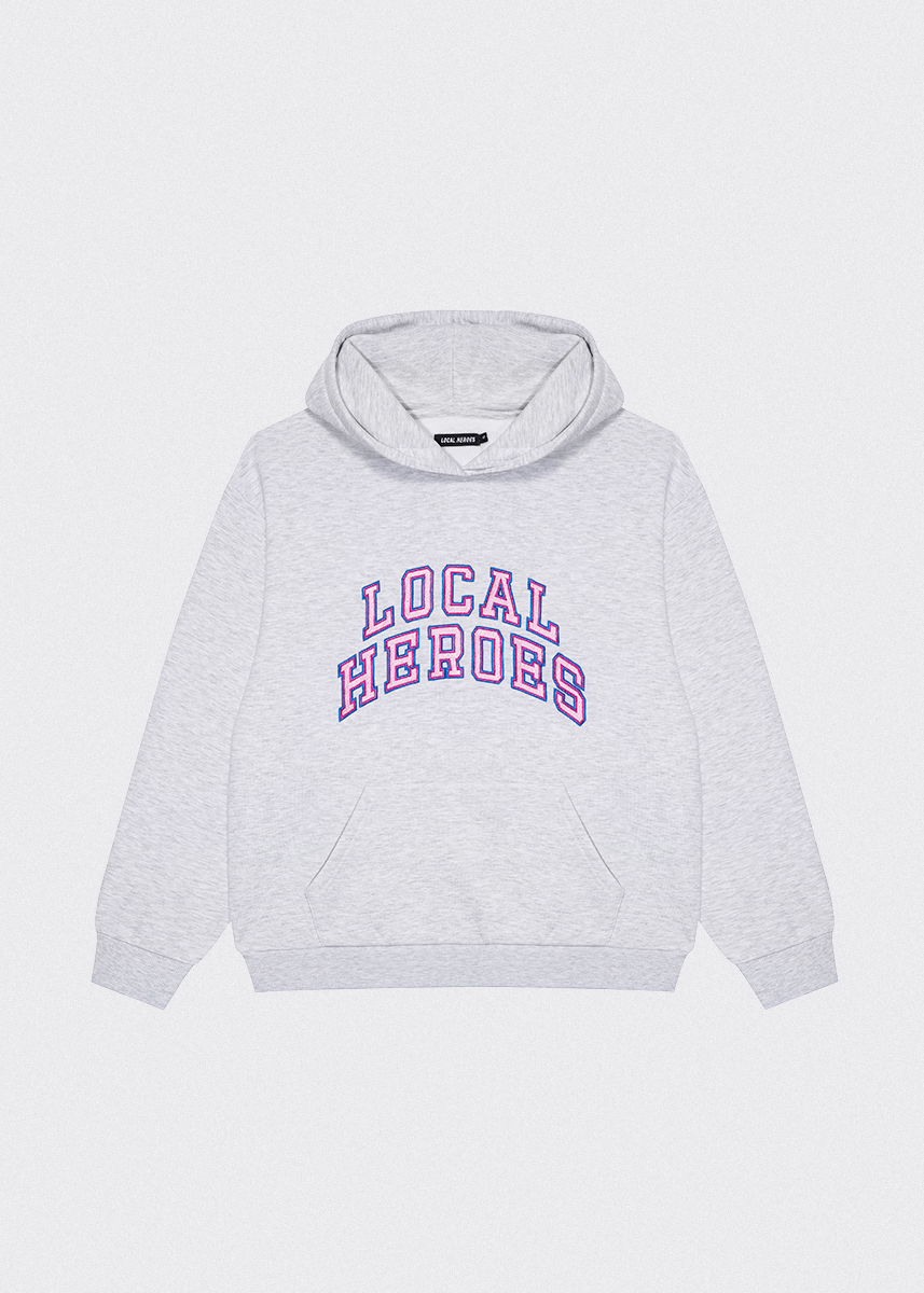 AURA GREY HOODIE WITH PINK AND LAVENDER