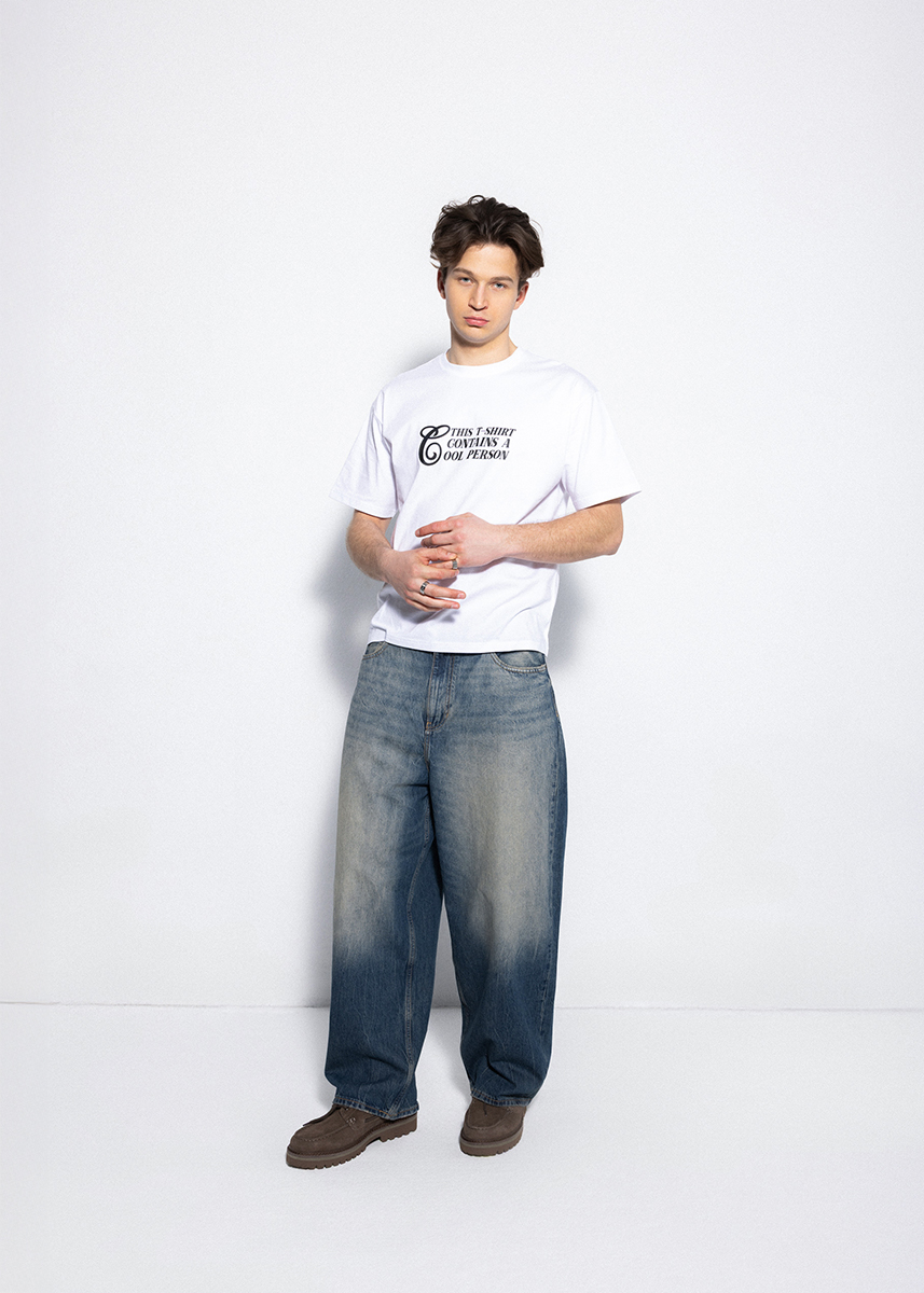 BIAŁY T-SHIRT COOL PERSON