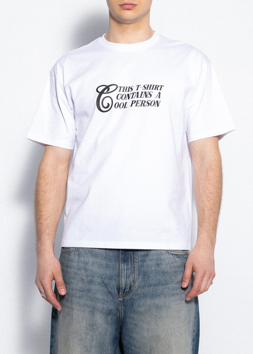 BIAŁY T-SHIRT COOL PERSON