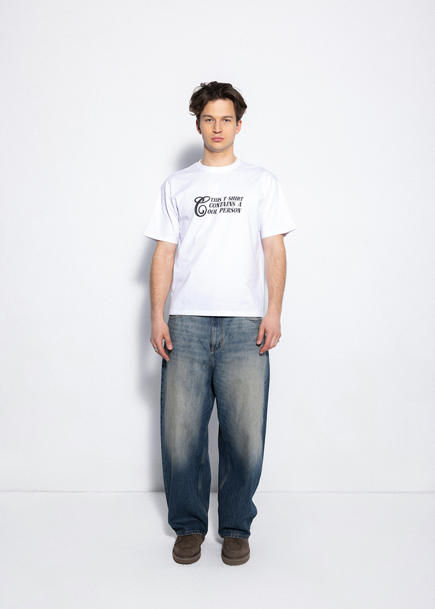 BIAŁY T-SHIRT COOL PERSON
