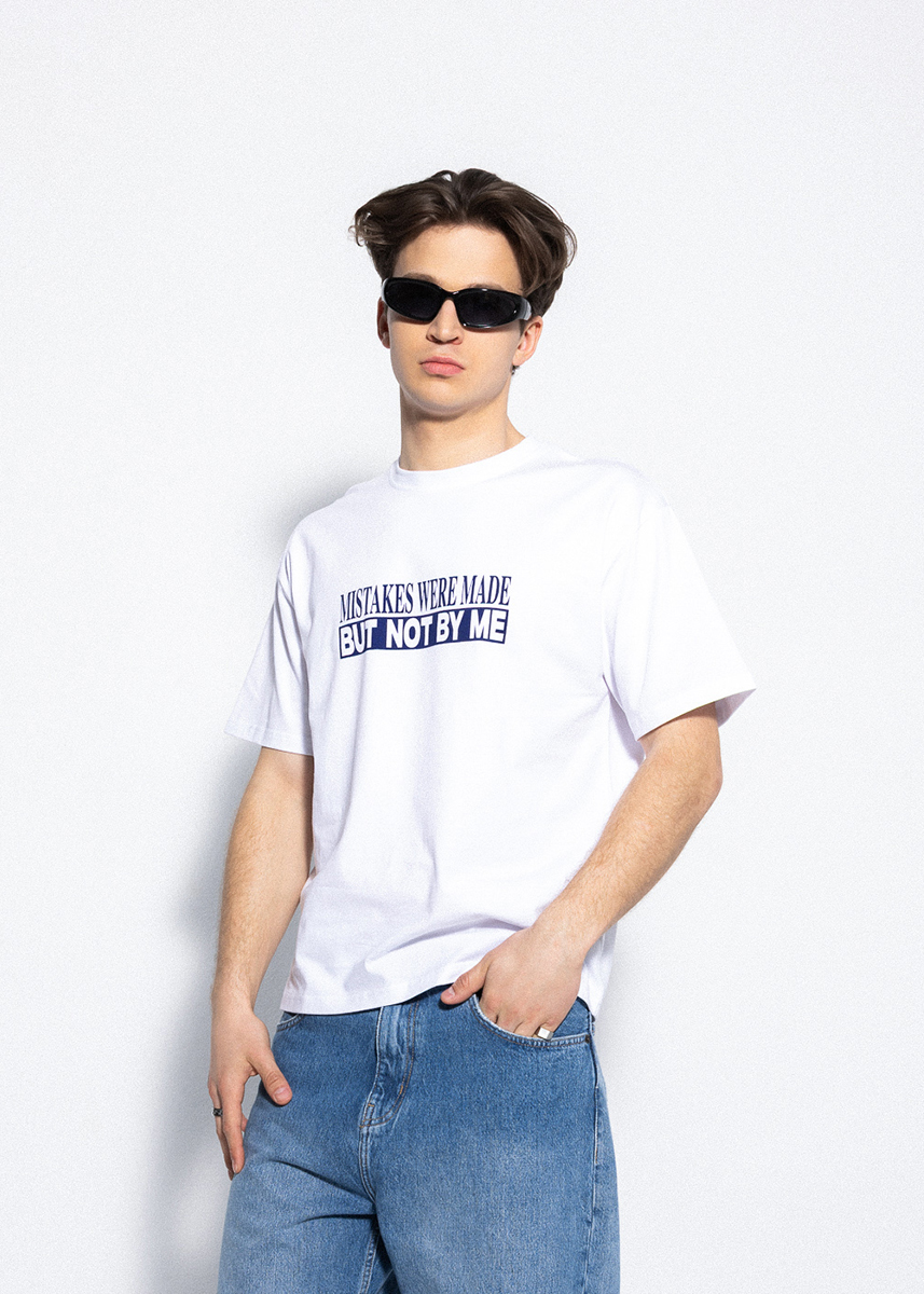 BIAŁY T-SHIRT MAKE MISTAKES