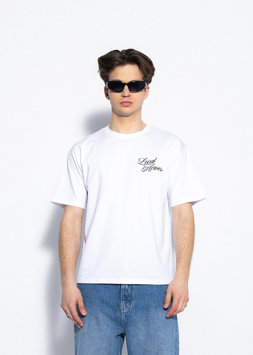 BIAŁY T-SHIRT STICKER