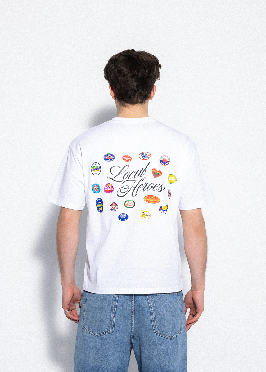 BIAŁY T-SHIRT STICKER