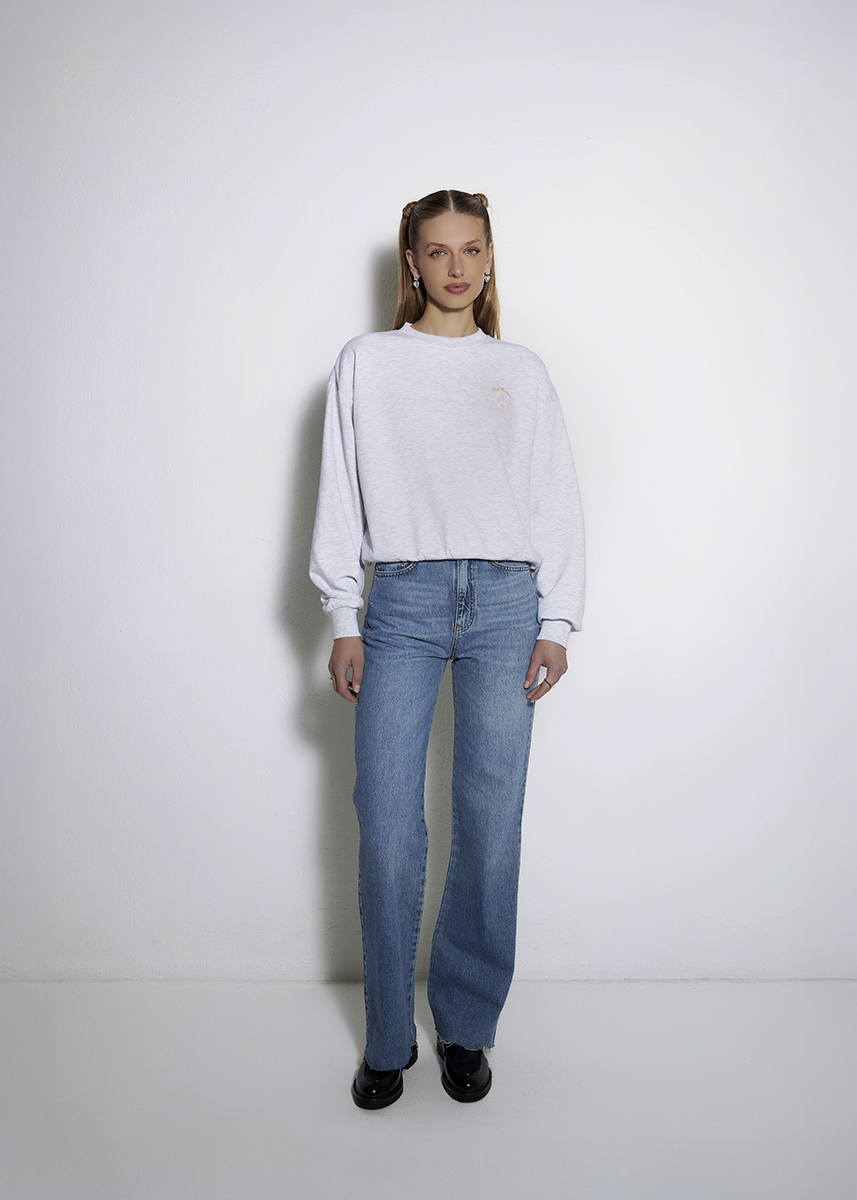 BLUZA ALOHA SZARA  CREW NECK
