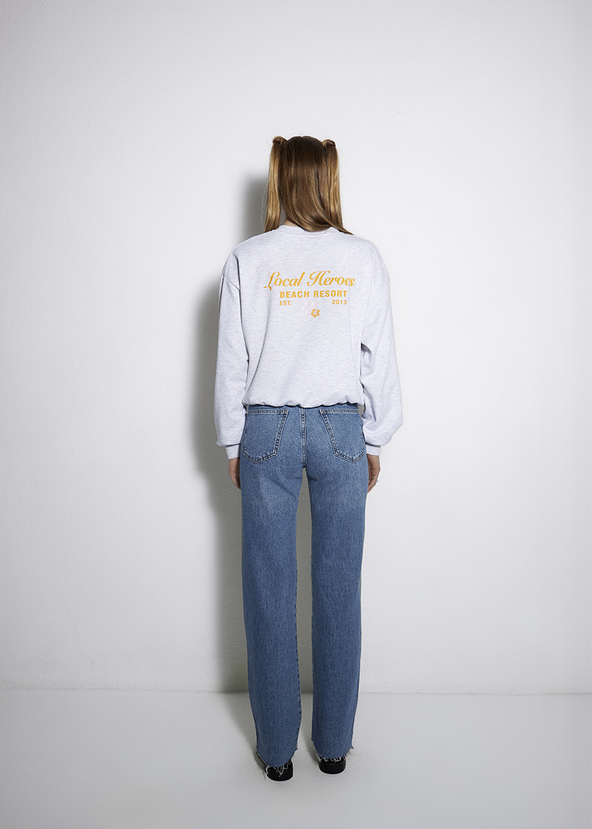 BLUZA ALOHA SZARA  CREW NECK