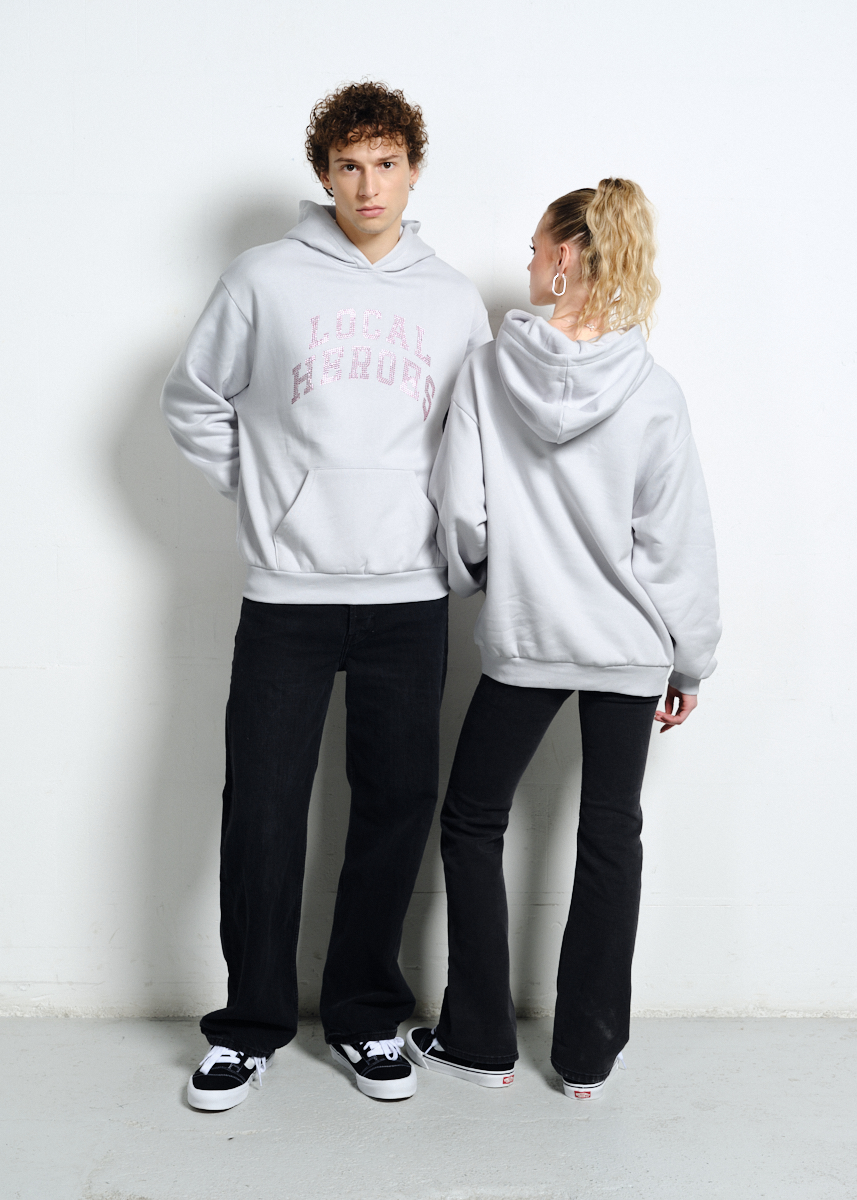 BLUZA AURA RHINESTONES LIGHT GREY 