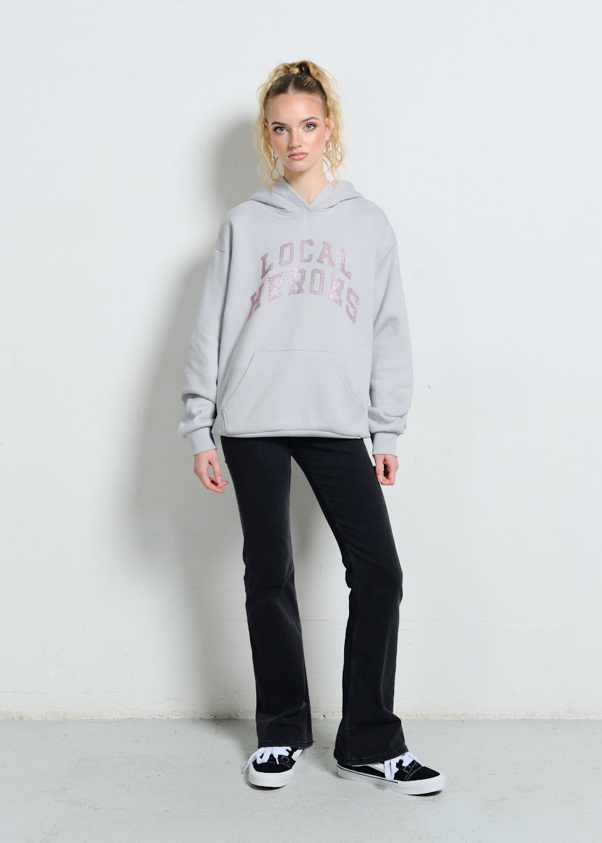 BLUZA AURA RHINESTONES LIGHT GREY 