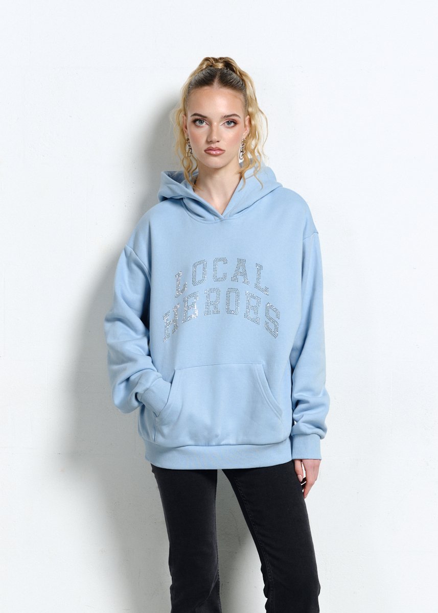 BLUZA AURA RHINESTONES POWDER BLUE