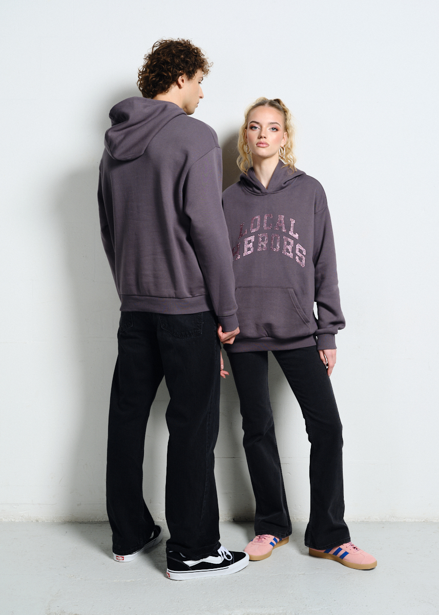 BLUZA AURA RHINESTONES SZARA