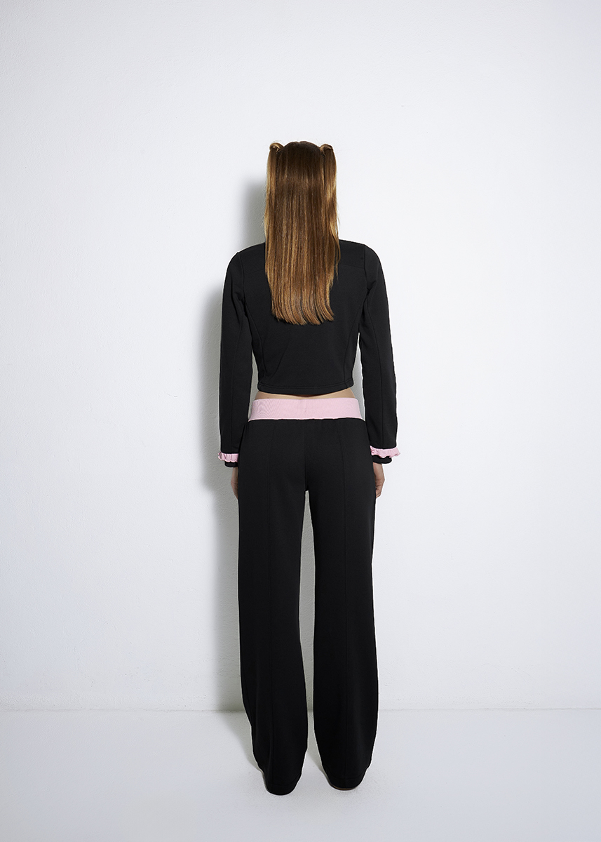 BLUZA LH TEAM CZARNO-RÓŻOWA