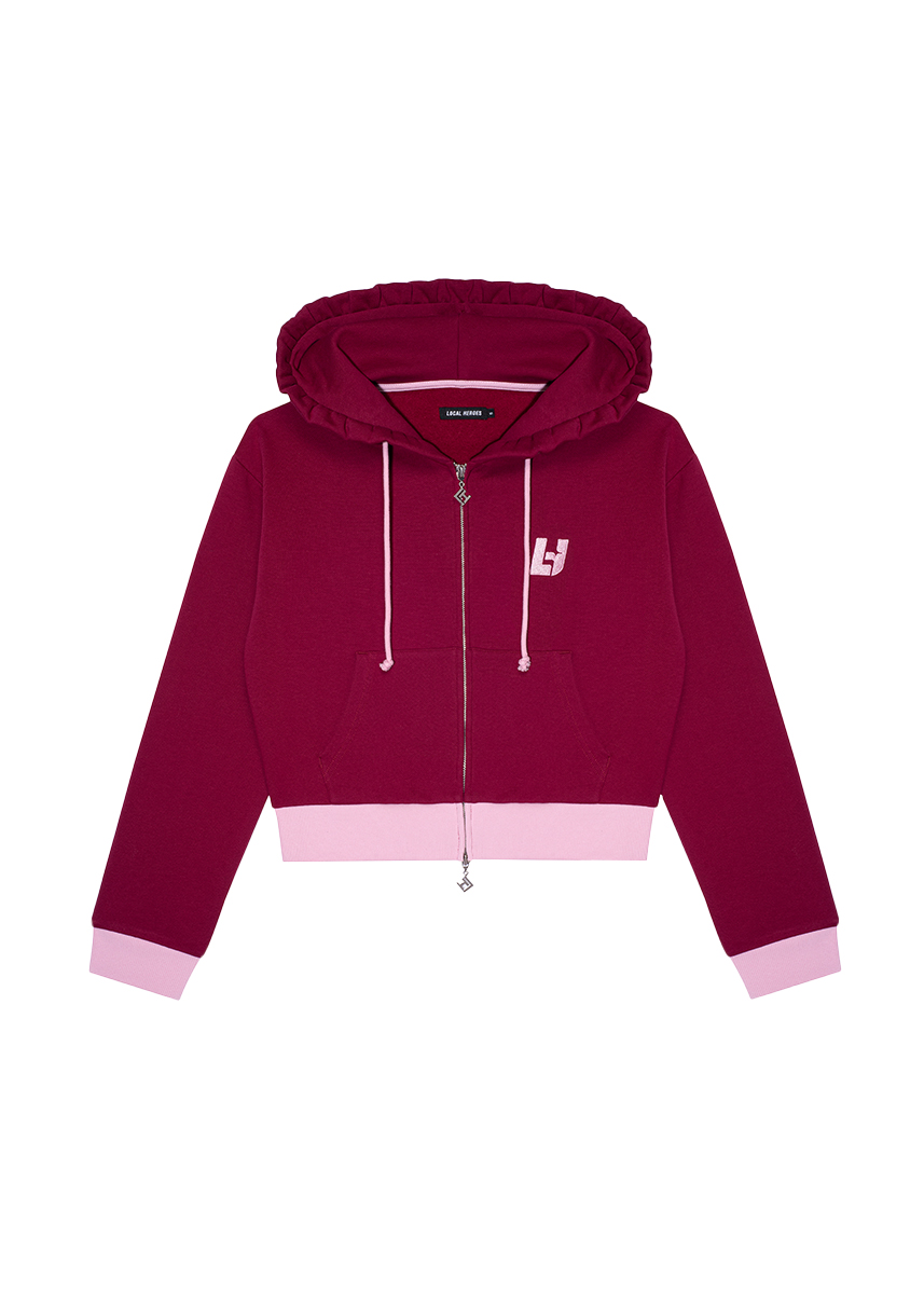LH TEAM BLUZA Z ZAMKIEM BURGUND