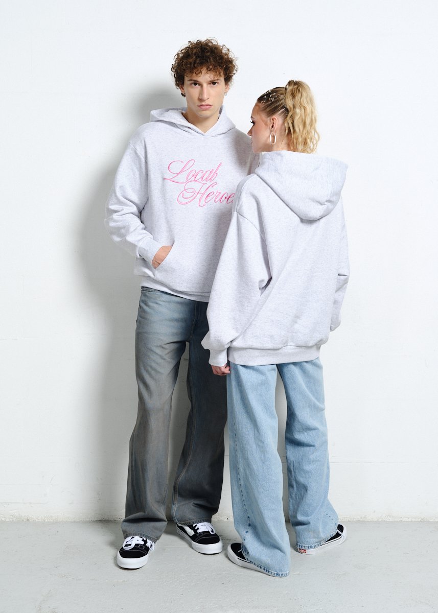 SZARA BLUZA Z KAPTUREM AURA 