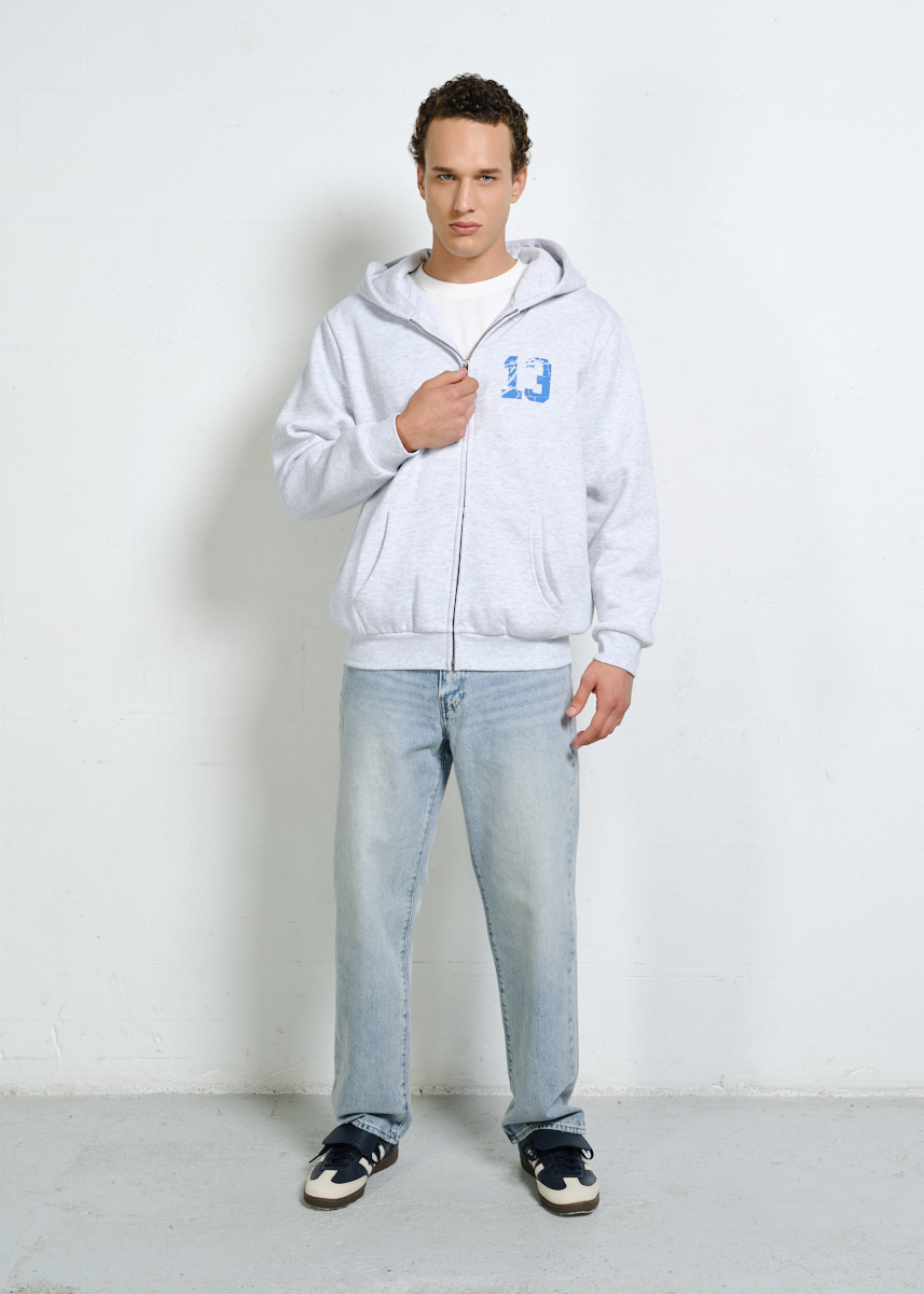 BLUZA LUCKY NUMBER SZARA