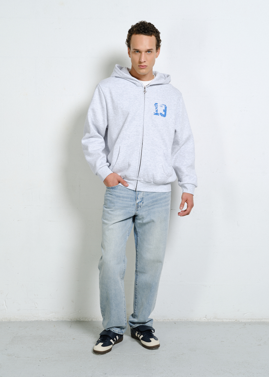 BLUZA LUCKY NUMBER SZARA