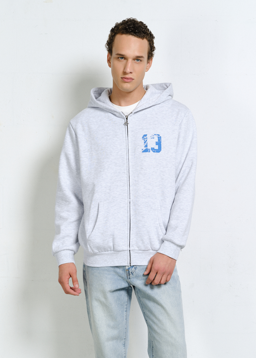 BLUZA LUCKY NUMBER SZARA