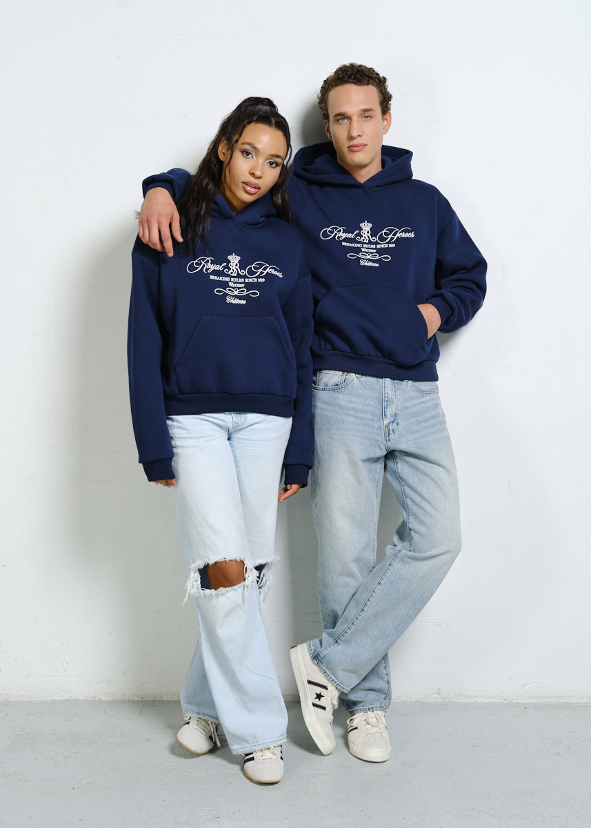 BLUZA Z KAPTUREM ROYAL HEROES GRANATOWA