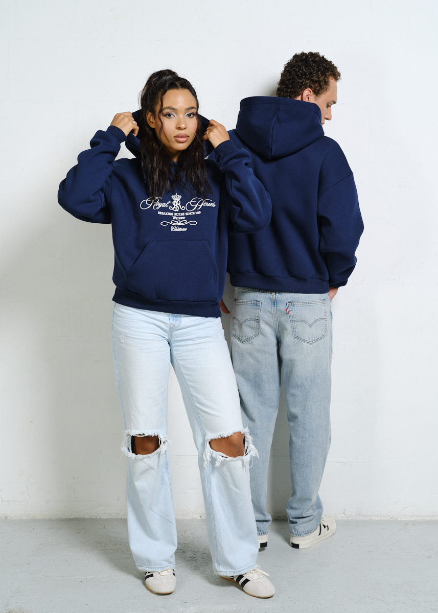 BLUZA Z KAPTUREM ROYAL HEROES GRANATOWA