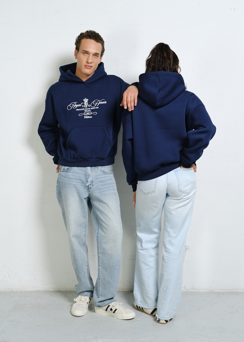 BLUZA Z KAPTUREM ROYAL HEROES GRANATOWA