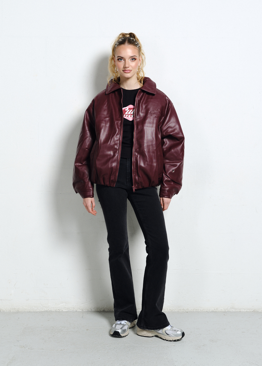 BURGUNDOWA BOMBERKA SUPERSTAR 