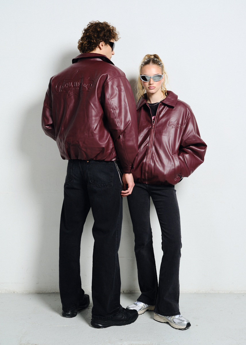 BURGUNDOWA BOMBERKA SUPERSTAR 