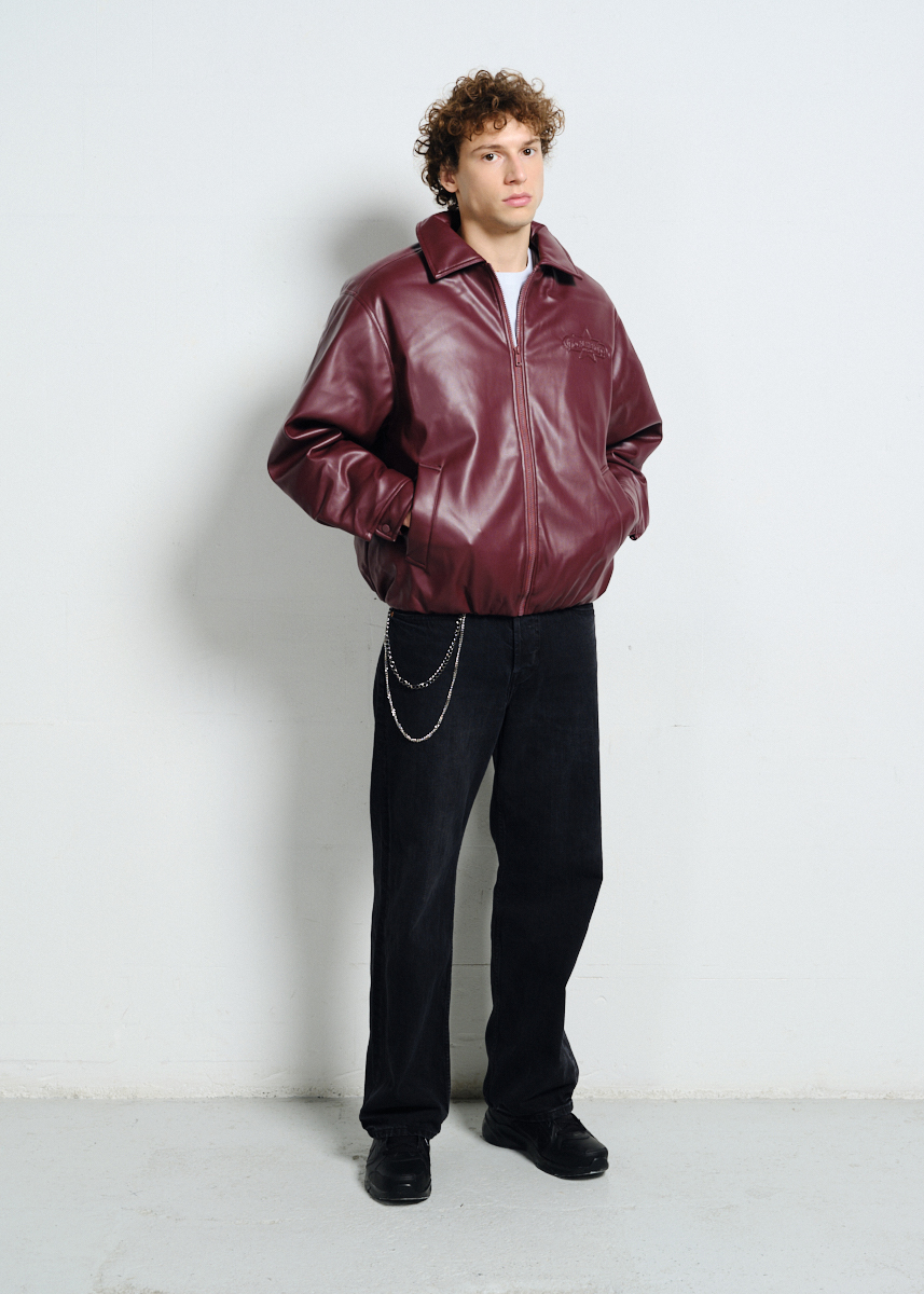 BURGUNDOWA BOMBERKA SUPERSTAR 