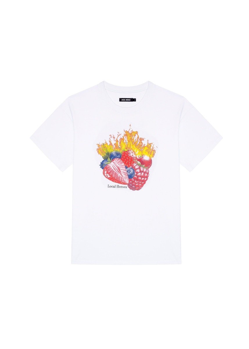 FRUITS ON FIRE WHITE TEE