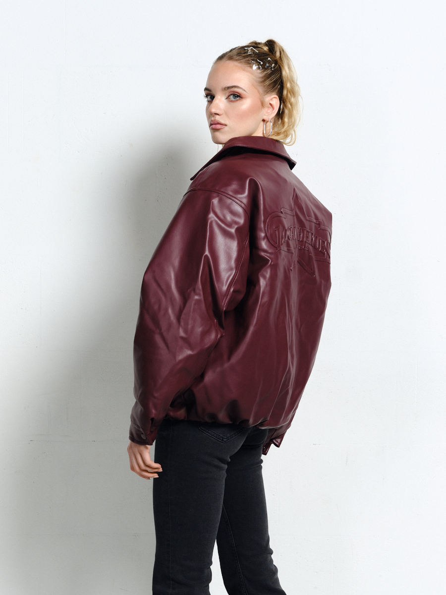 BURGUNDOWA BOMBERKA SUPERSTAR 