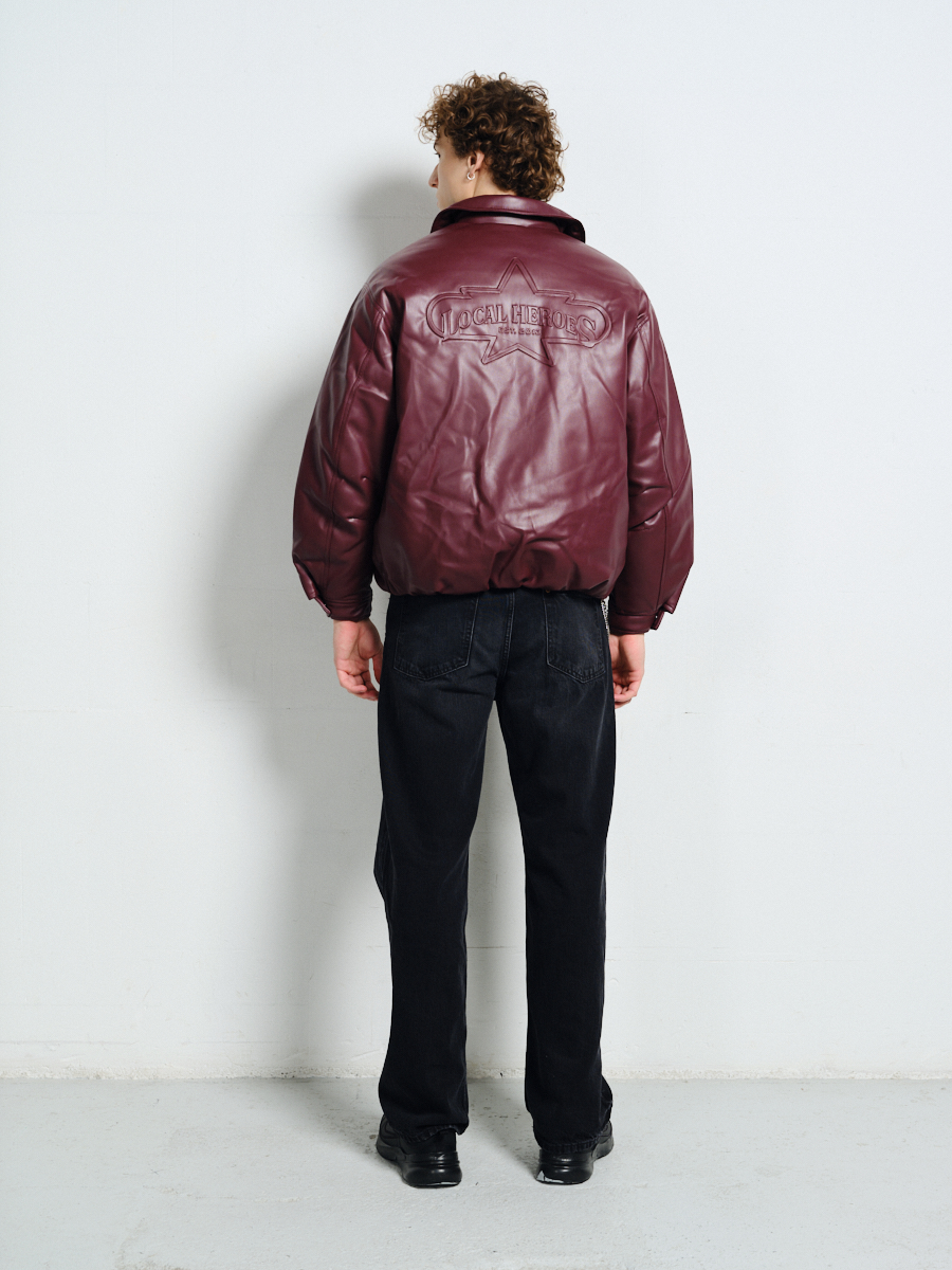 BURGUNDOWA BOMBERKA SUPERSTAR 