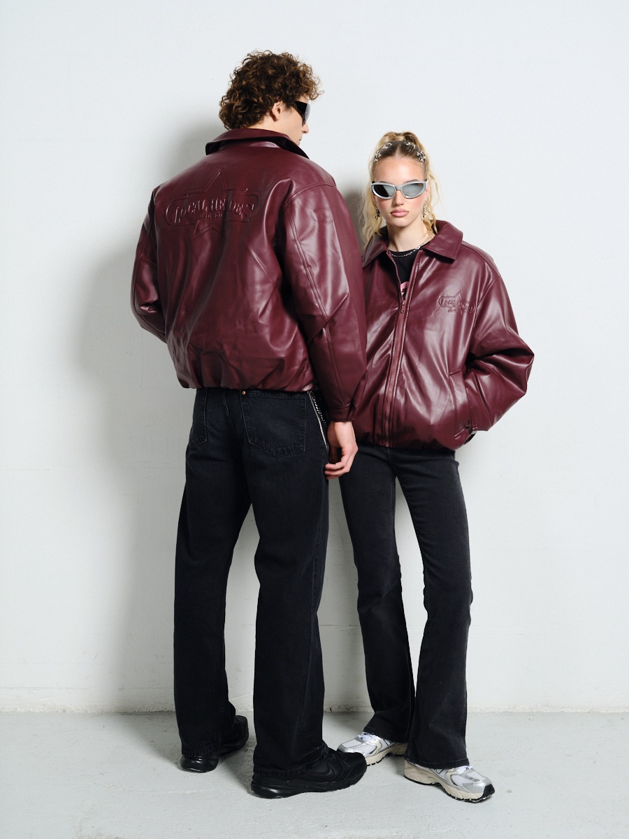 BURGUNDOWA BOMBERKA SUPERSTAR 