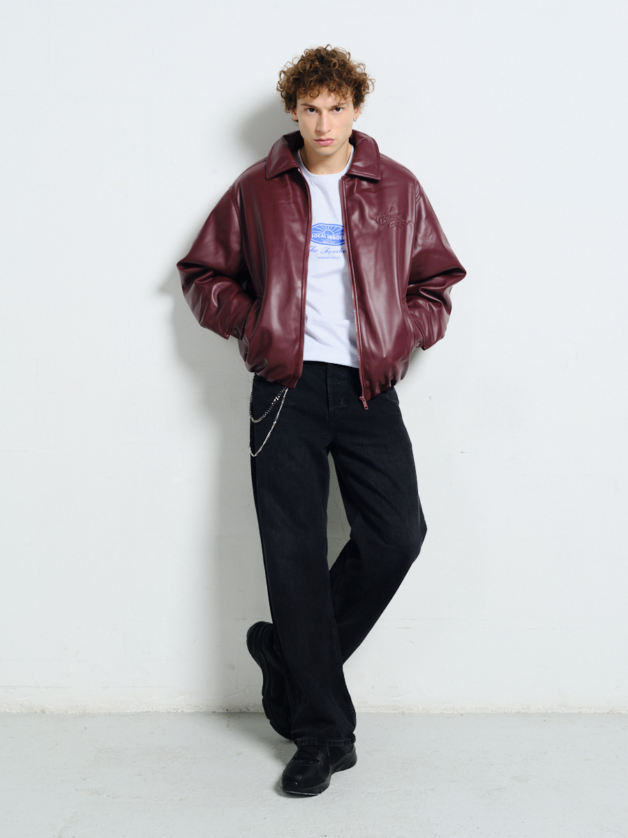 BURGUNDOWA BOMBERKA SUPERSTAR 
