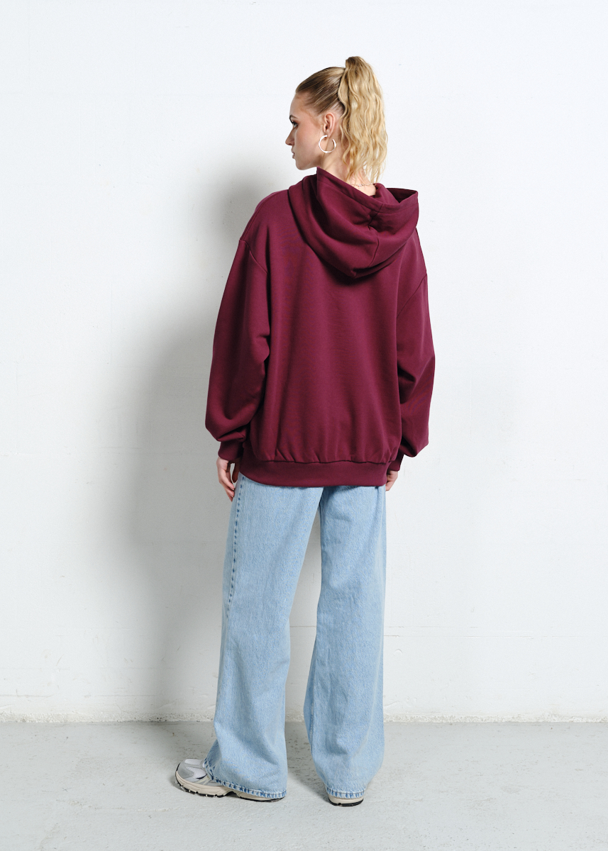 LH GRUNGE HOODIE BURGUND