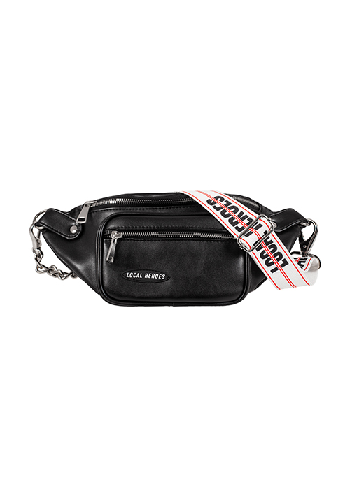 LH BLACK BUMBAG WITH TWO STRAPS 