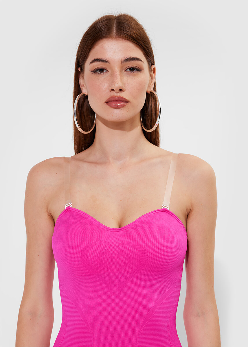 4F X LOCAL HEROES PINK BODYCON DRESS