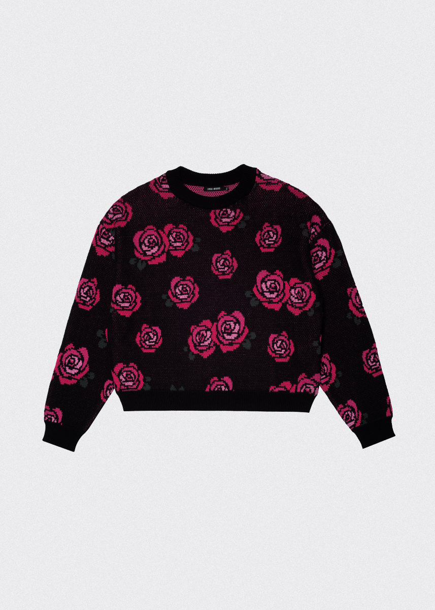 SWETER ROSE CZARNY