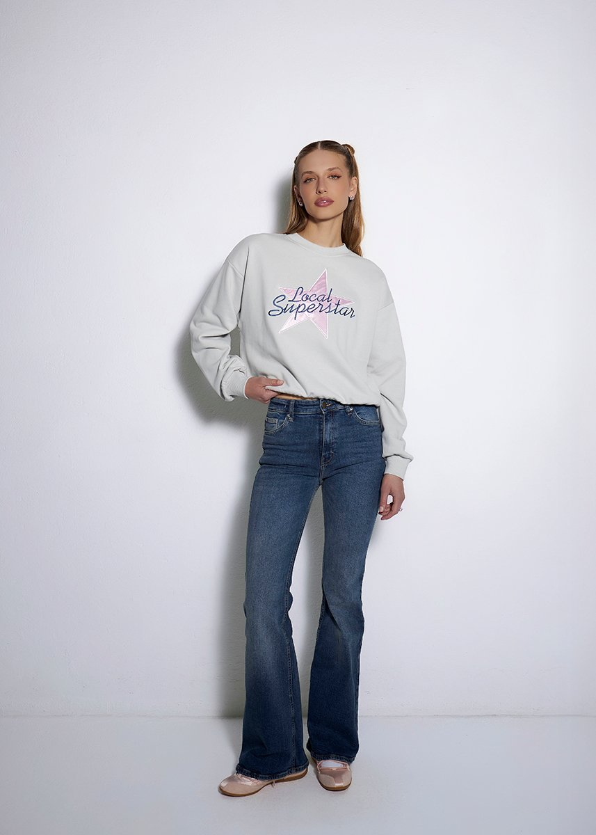 SZARA BLUZA LOCAL SUPERSTAR
