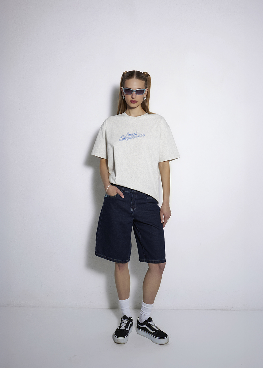 SZARY T-SHIRT LOCAL SUPERSTAR